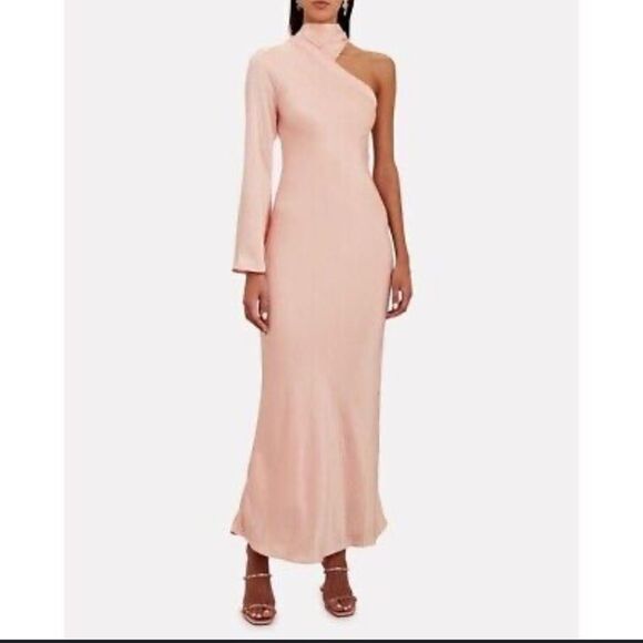 Significant Other Rihanna Asymmetrical One Sleeve Formal Maxi Dress Size 4 - Picture 1 of 6